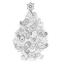 Christmas Tree coloring pages for Adults