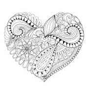 Hearts coloring pages for Adults