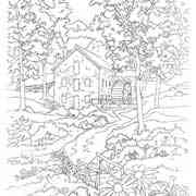 Landscapes coloring pages for Adults