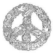 Peace coloring pages for Adults