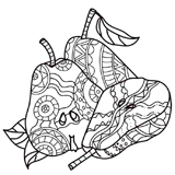 Pear coloring pages for Adults