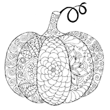 Pumpkin coloring pages for Adults