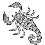 Scorpio coloring pages