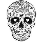 Skull coloring pages for Adults