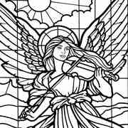 Stained Glass coloring pages
