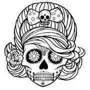 Sugar Skull coloring pages for Adults