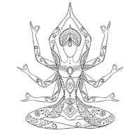 Yoga coloring pages for Adults