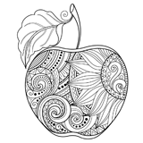 Apple coloring pages for Adults