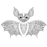 Bat coloring pages for Adults