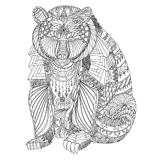 Bear coloring pages for Adults