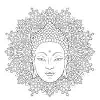 Buddha coloring pages for Adults