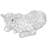 Cow coloring pages for Adults