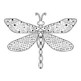 Dragonfly coloring pages for Adults