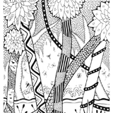 Forest coloring pages for Adults
