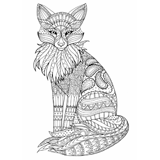 Fox coloring pages for Adults