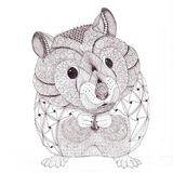 Hamster coloring pages for Adults