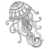 Jellyfish coloring pages for Adults