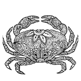 Krab coloring pages for Adults