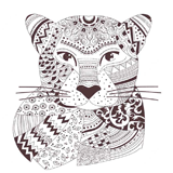Leopard coloring pages for Adults