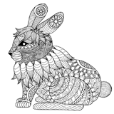 Rabbit coloring pages for Adults