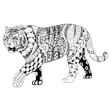 Tiger coloring pages for Adults