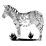 Zebra coloring pages for Adults