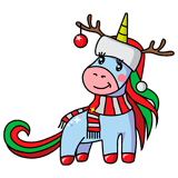 Christmas Unicorn coloring pages
