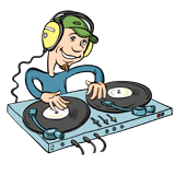 DJ coloring pages