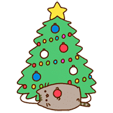 Pusheen Christmas coloring pages