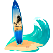 Surfboard coloring pages
