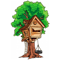 Treehouse coloring pages