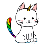 Unicorn Cat coloring pages