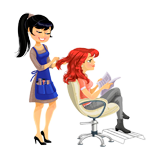 Hairdresser coloring pages