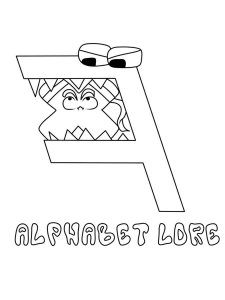 Alphabet Lore coloring page 4 - Free printable