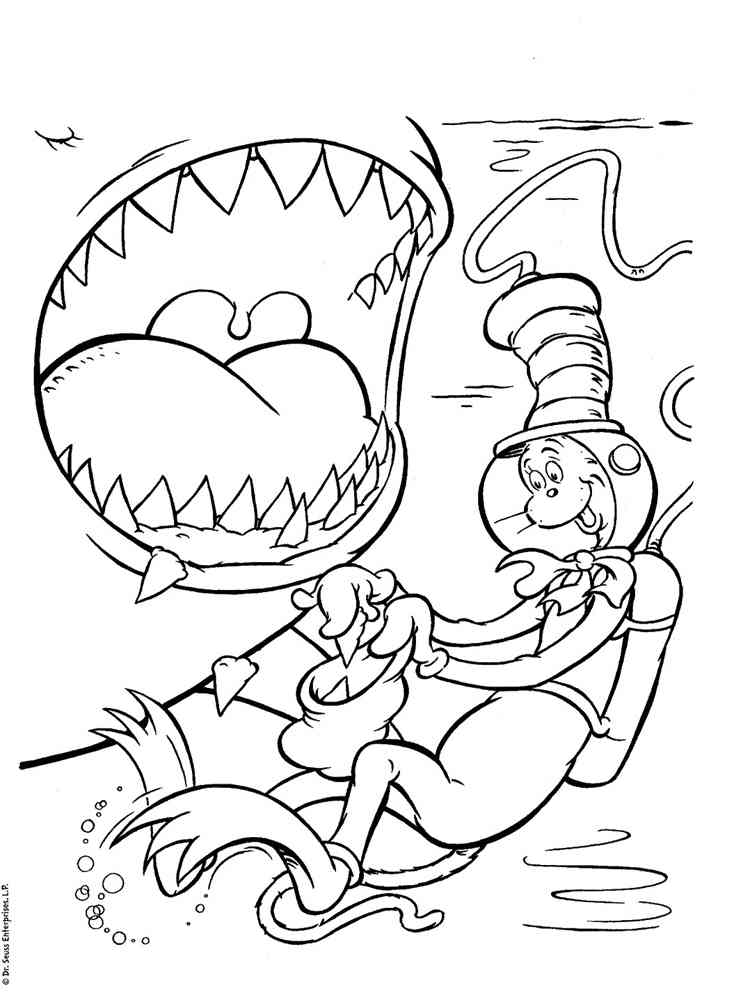 Cat in the Hat coloring pages. Free Printable Cat in the Hat coloring