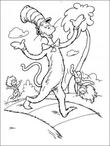Cat in the Hat coloring page 2 - Free printable