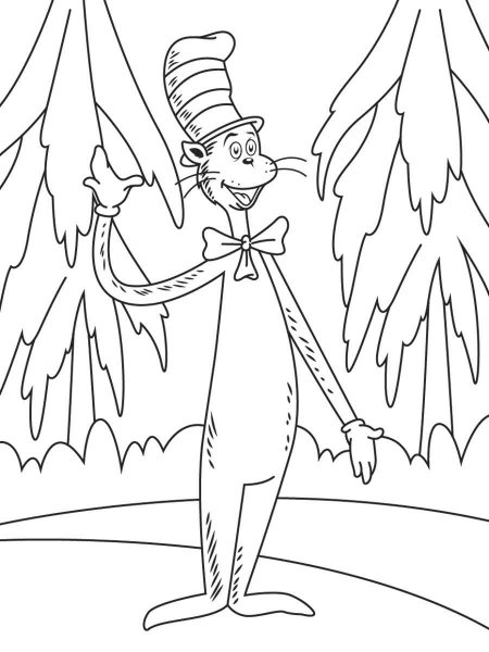 Cat in the Hat coloring pages