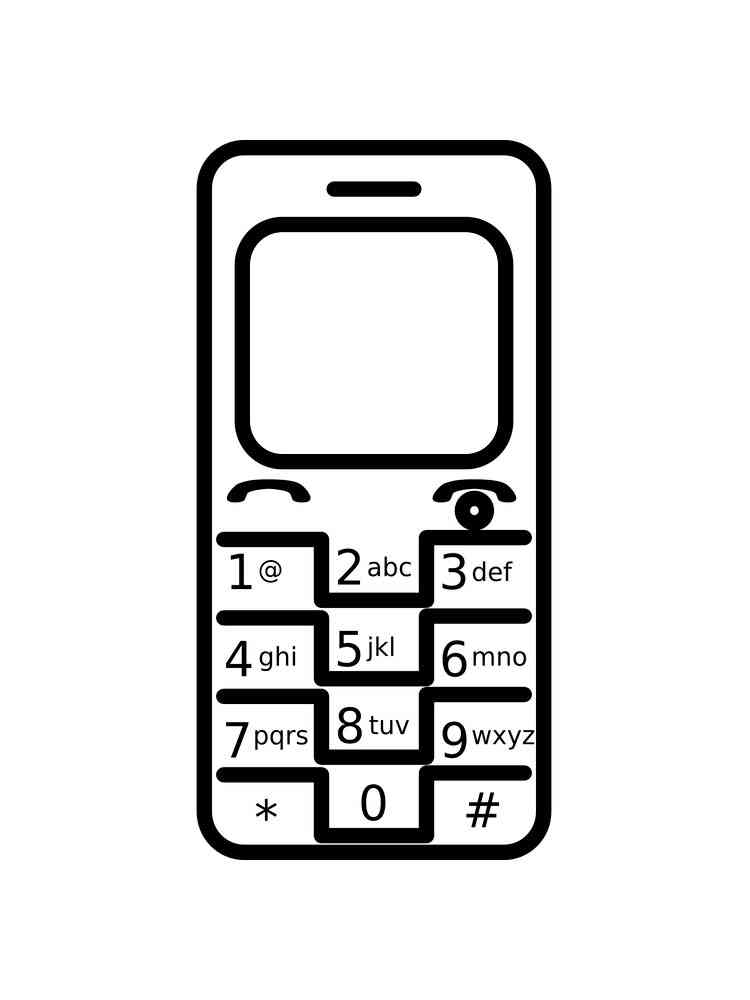 Telephone Coloring Page Printable