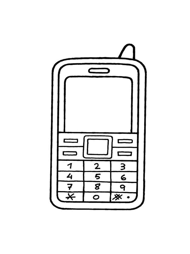 Telephone Coloring Page Printable