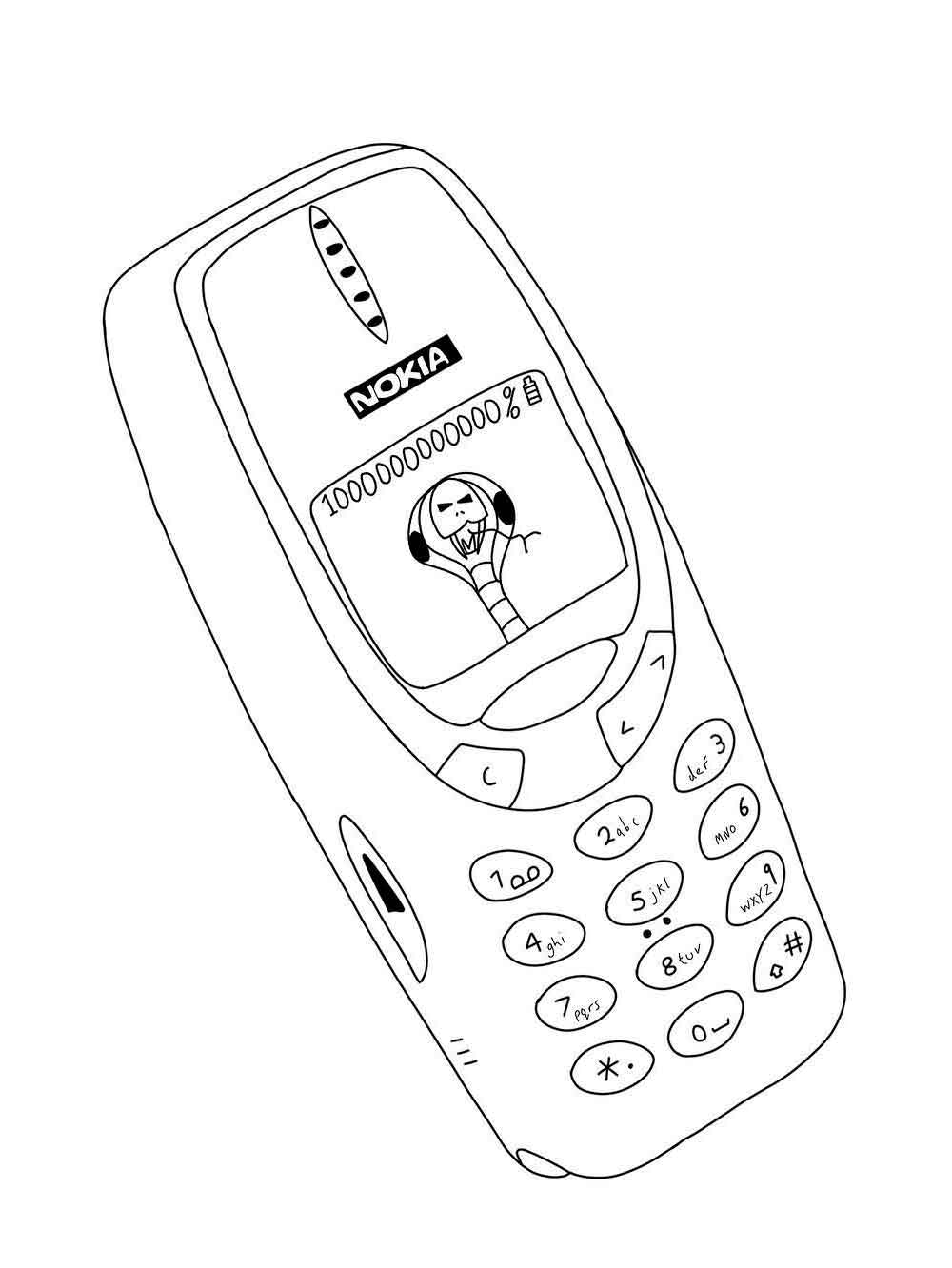 Раскраска нокиа 3310