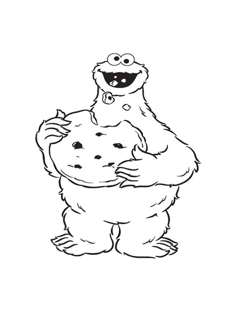 Cookie Monster coloring pages. Free Printable Cookie Monster coloring