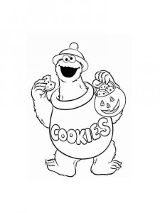Cookie Monster coloring page 1 - Free printable