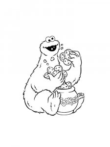 Cookie Monster coloring page 11 - Free printable
