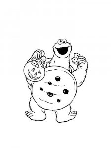 Cookie Monster coloring page 14 - Free printable