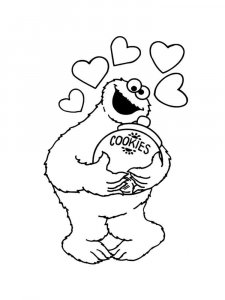 Cookie Monster coloring page 3 - Free printable