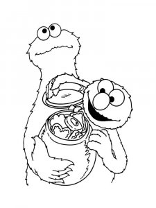 Cookie Monster coloring page 4 - Free printable