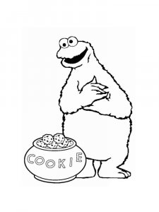 Cookie Monster coloring page 6 - Free printable