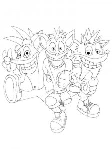 Crash Bandicoot coloring page 12 - Free printable