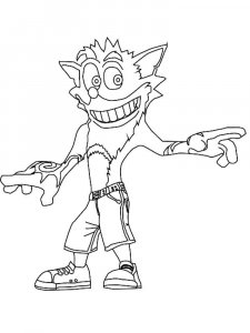 Crash Bandicoot coloring page 13 - Free printable