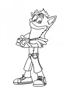 Crash Bandicoot coloring page 14 - Free printable